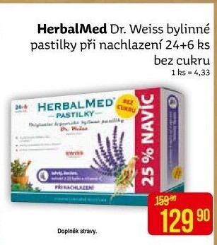 Pastilky při nachlazení HerbalMed Dr. Weiss