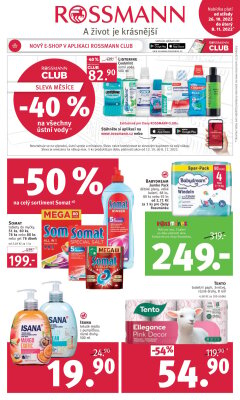 akční leták ROSSMANN drogerie 26.10.2022-8.11.2022