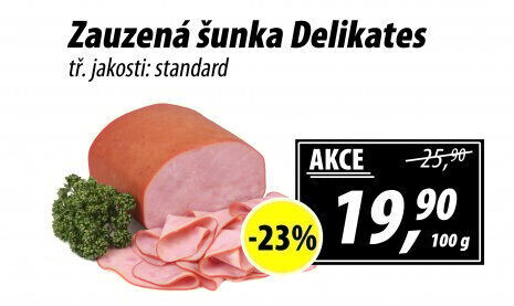 Šunka zauzená delikates standard