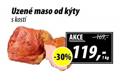 Uzené maso od kýty s kostí