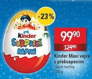 Čokoládové vajíčko s překvapením Maxi Kinder Surprise