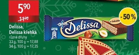Oplatky celomáčené Delissa Orion