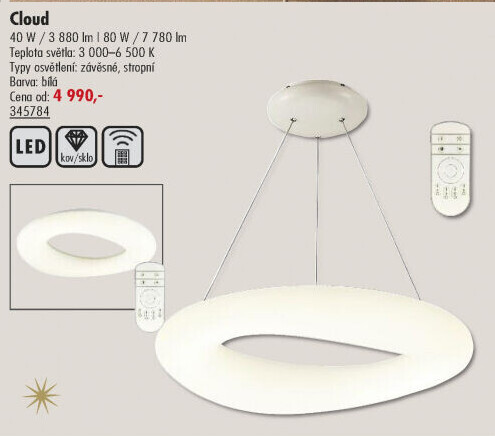 Závěsné LED osvětlení Cloud Top Light