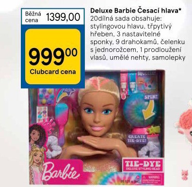 Stylingová hlava Barbie