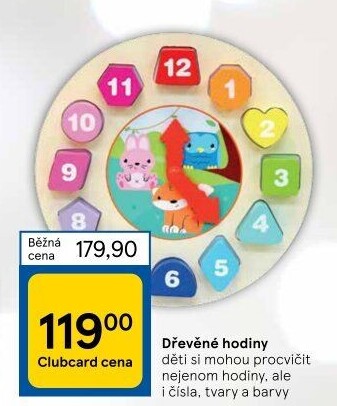 Výukové dřevěné hodiny