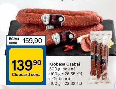 Čabajská klobása Csabai Csabahús