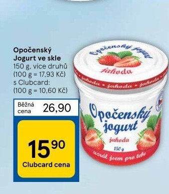 Jogurt ochucený Opočenský Bohemilk