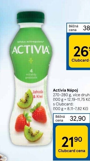 Jogurtový nápoj Activia Danone