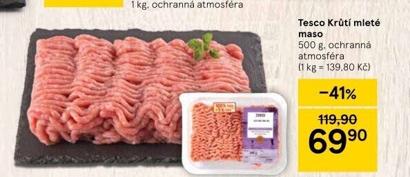 Krůtí mleté maso Tesco