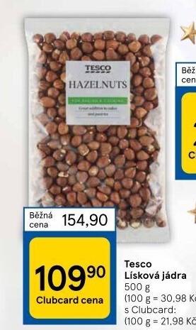 Lískové ořechy Tesco