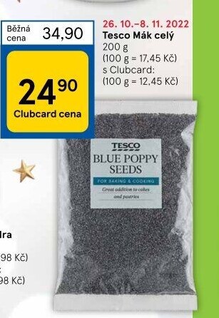 Mák modrý Tesco