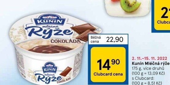 Mléčná rýže Kunín