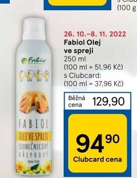 Olej ve spreji Fabio