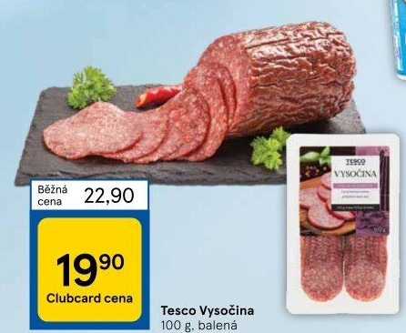 Salám Vysočina Tesco