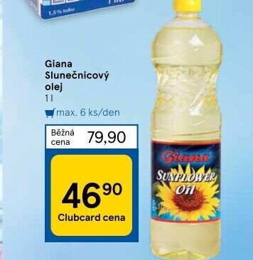 Slunečnicový olej Giana