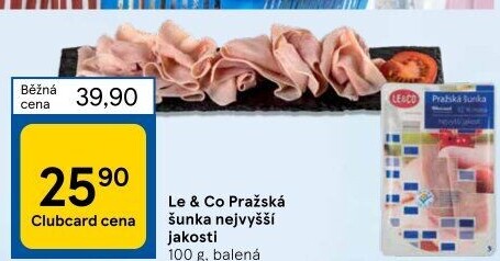 Šunka pražská nejvyšší jakosti LE&amp
