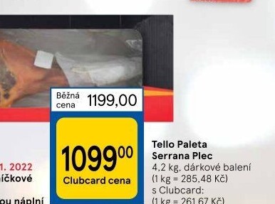 Šunka Serrana Tello Paleta - dárkové balení