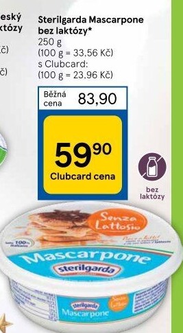 Sýr Mascarpone bez laktózy Sterilgarda