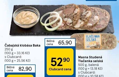 Tlačenka selská Masna Studená