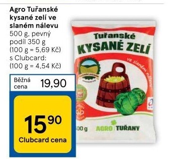 Zelí kysané tuřanské Agro Tuřany