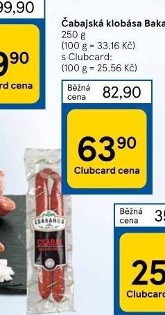 Čabajská klobása Baka Csabahús