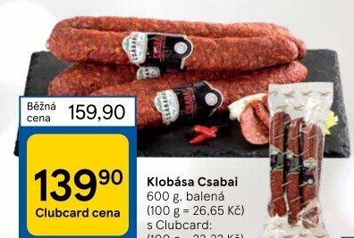 Čabajská klobása Csabai Csabahús
