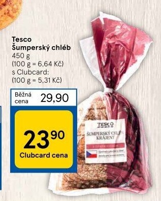 Chléb Šumperský Tesco