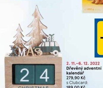 Dřevěný adventní kalendář
