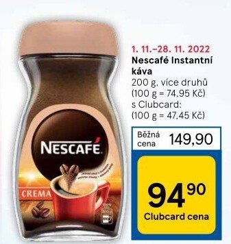 Instantní kávy Nescafé