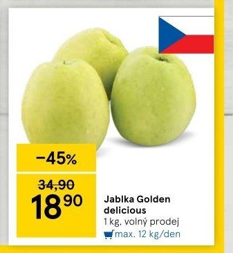 Jablka Golden Delicious