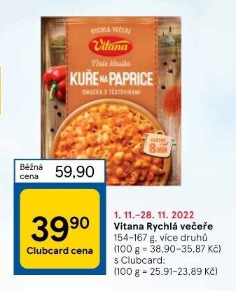 Jídla instantní Rychlá večeře Vitana