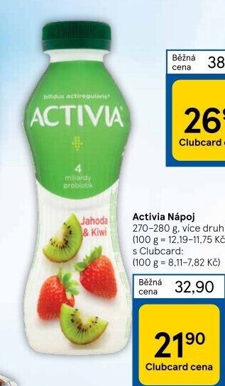 Jogurtový nápoj Activia Danone