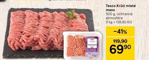 Krůtí mleté maso Tesco