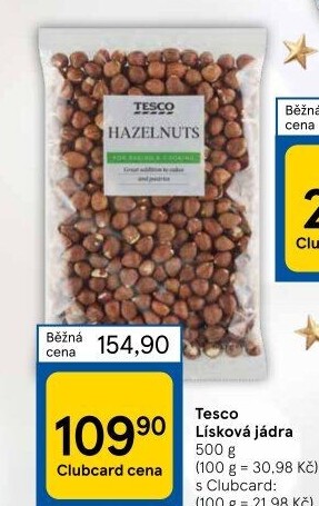 Lískové ořechy Tesco