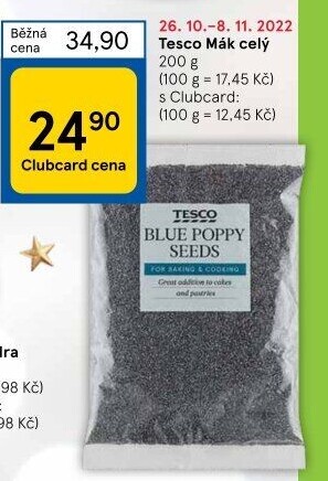 Mák modrý Tesco