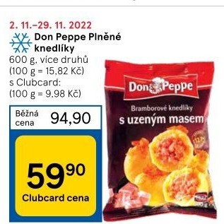 Plněné knedlíky mražené Don Peppe