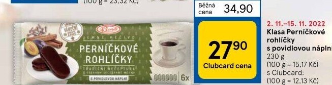 Rohlíčky perníčkové Klasa Pekárny a cukrárny Klatovy
