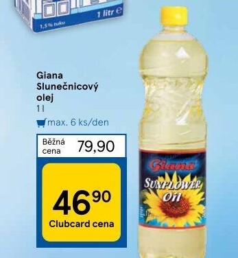 Slunečnicový olej Giana