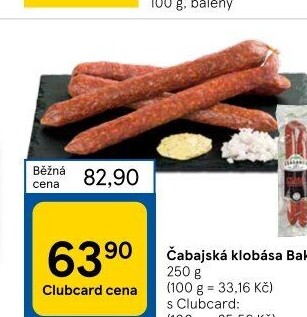 Čabajská klobása Baka Csabahús
