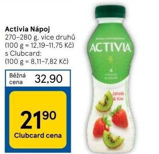 Jogurtový nápoj Activia Danone