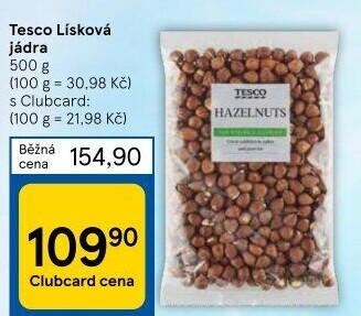 Lískové ořechy Tesco