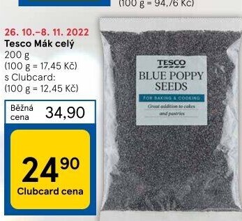 Mák modrý Tesco