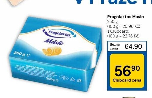 Máslo Mlékárna Pragolaktos
