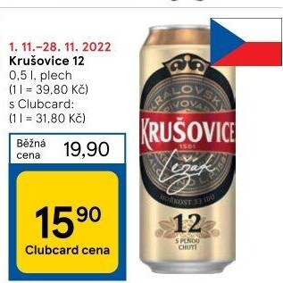 Pivo světlé Královský ležák 12° Krušovice