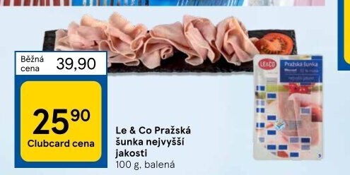 Šunka pražská nejvyšší jakosti LE&amp