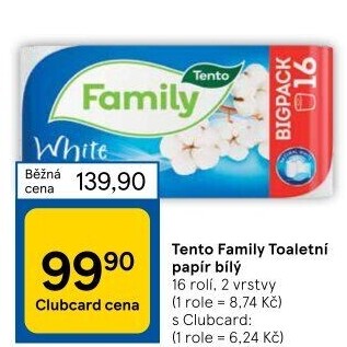 Toaletní papír 2vrstvý Family Tento