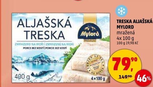 Aljašská treska filé mražená Mylord