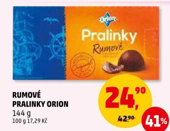 Bonboniéra Pralinky rumové Orion