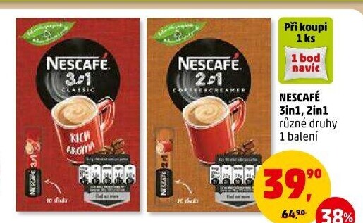 Instantní káva porcovaná 3v1 Nescafé