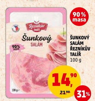 Salám šunkový Řezníkův talíř